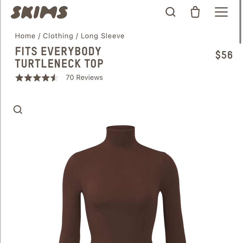 FITS EVERYBODY TURTLENECK TOP- Coco